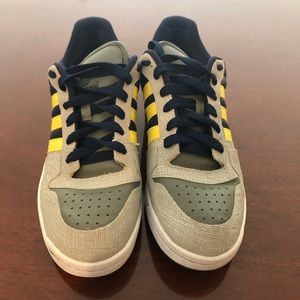 Adidas’s size 11 Blue with Yellow stripes